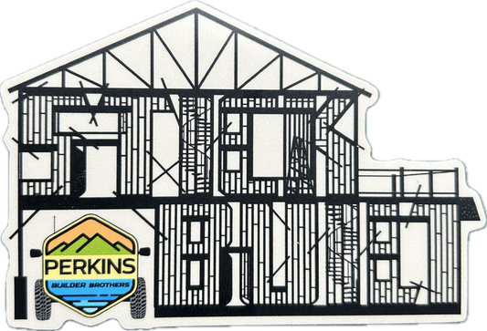 4"x2.25" STICK BUILT Sticker - Perkins Builder Brothers
