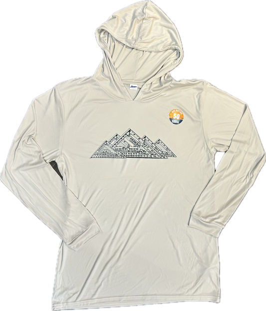 UPF 50+ Hooded Long Sleeve No-Sun Shirt -Sand - Speed Square Mountians