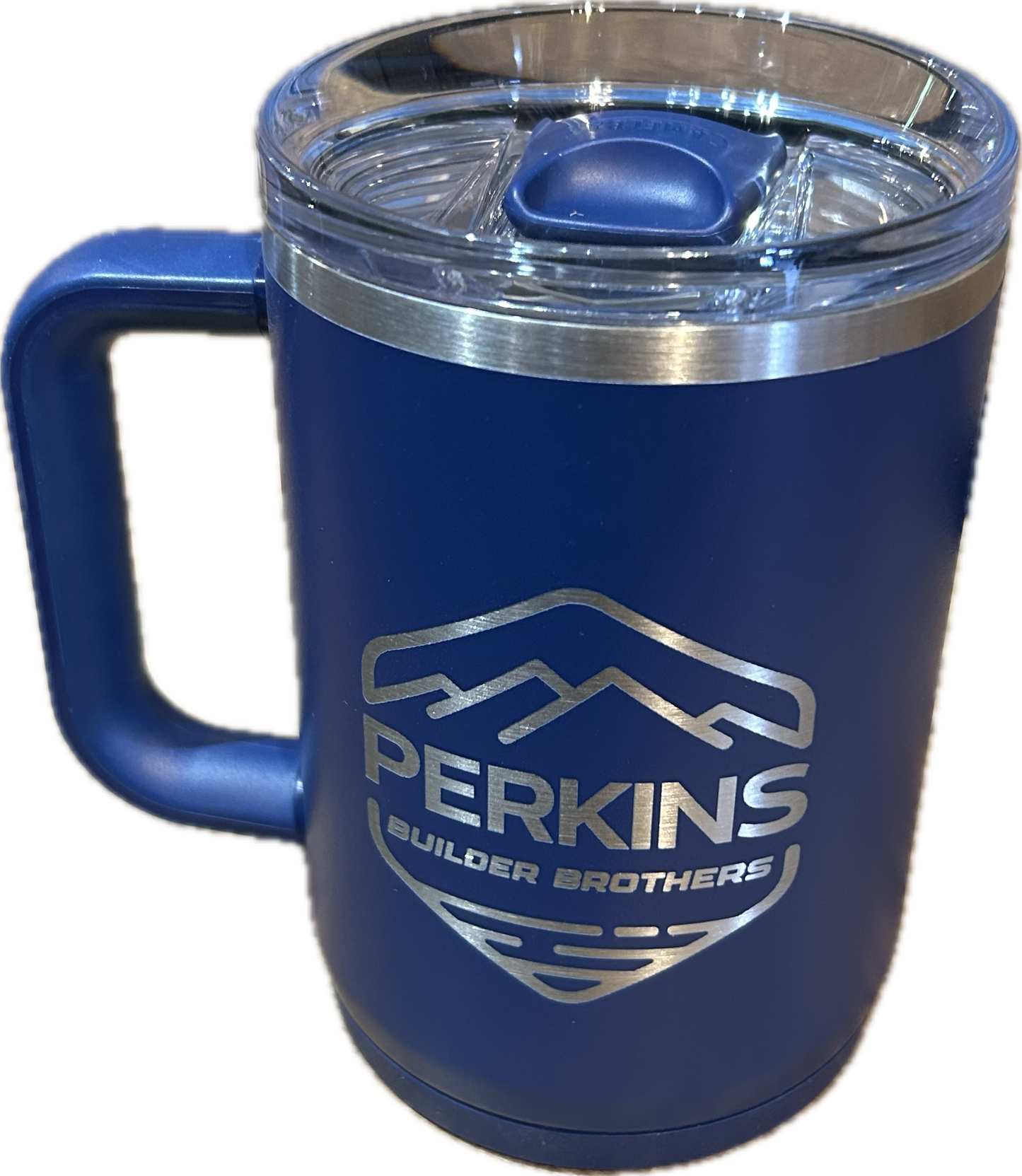 Taza Camelbak Thrive de 16 oz - Logotipo de Perkins Builder Brothers 